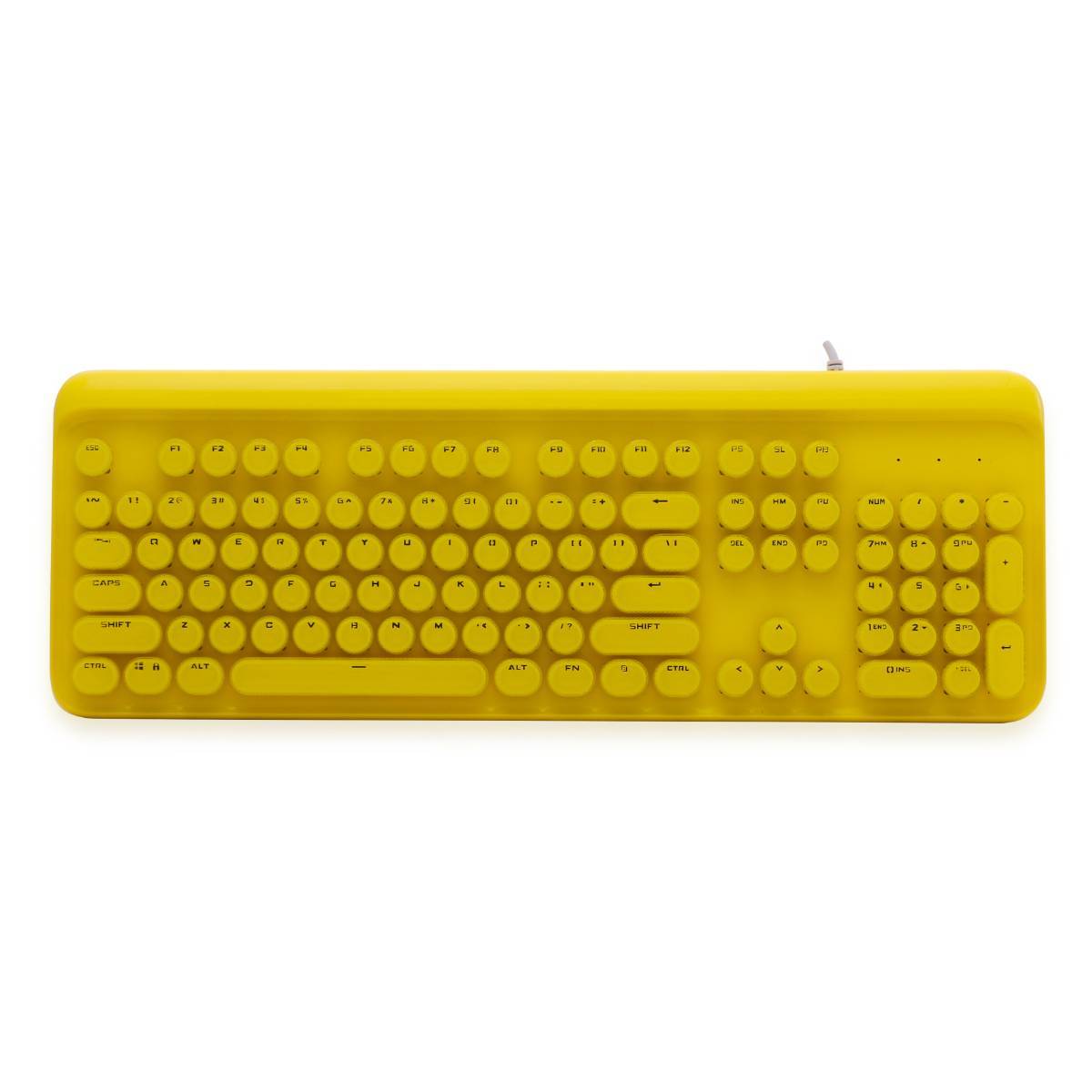104键圆形水晶键帽彩色混光机械键盘