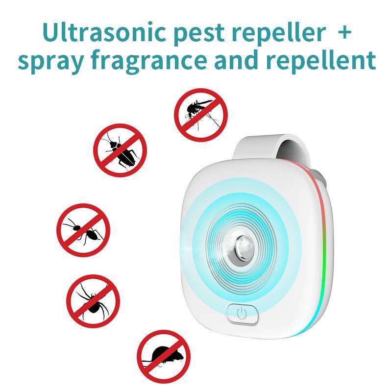 便携式超声波电子驱蚊器驱鼠驱虫户外喷雾驱蚊器 USB充电2021新款