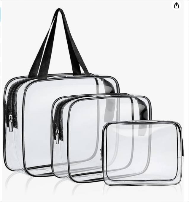 3件装透明旅行袋