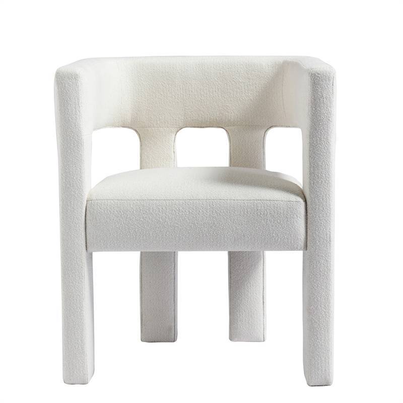 现代设计布艺软垫扶手餐椅，适用于客厅、卧室、餐厅，米色 Contemporary Fabric Upholstered Accent/Dining Chair for Living Room, Bedroom