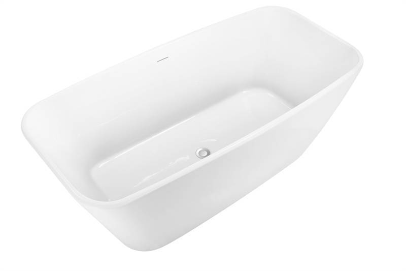 59英寸亚克力壁龛独立式白色浴缸 矩形  59\ Acrylic Alcove Freestanding Soaking White Bathtub Rectangular shape