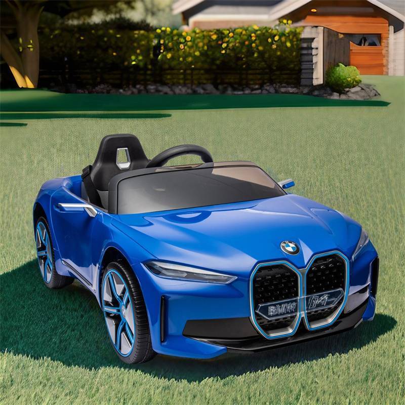 BMW I4 授权 12V 儿童乘坐车，带 2.4G 家长遥控器，3 速     BMW I4 Licensed 12V Kids Ride-On Car with 2.4G Parental Remote Control, 3 Speed